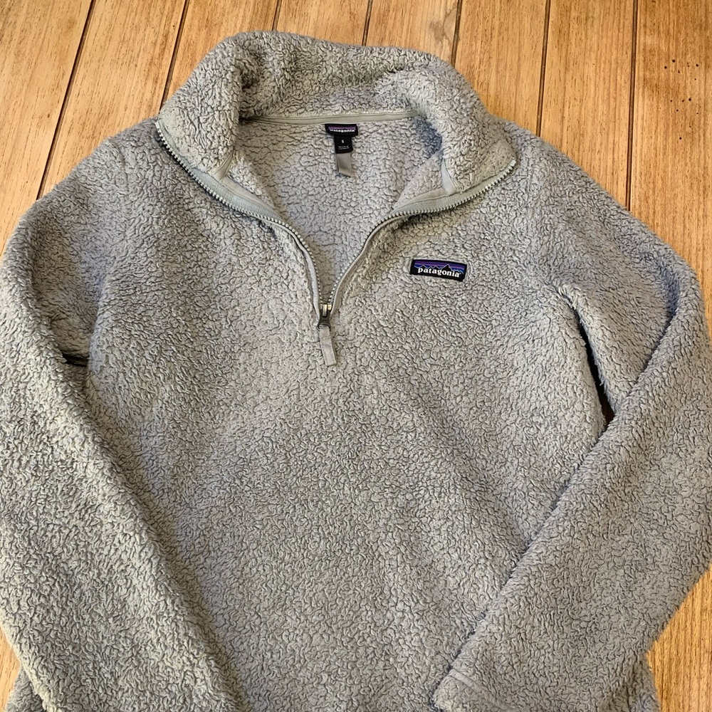 Patagonia Los Gatos 1/4 zip fleece small light gray